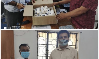 पलामू: माइंस संचालकों ने एसडीएम को उपलब्ध कराई करोना राहत सामग्री