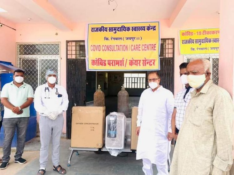 कांग्रेस नेता विद्याधर सिंह चौधरी ने किशनगढ़ रेनवाल में सीएचसी अस्पताल का किया निरीक्षण