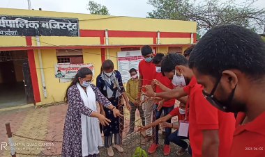 पर्यावरण दिवस पर किया गया वृक्षारोपण
