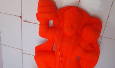 खंडित प्रतिमा को विसर्जन कर नए प्रतिमा को  किया गया स्थापित जय बजरंगबली