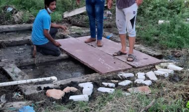 डॉ महेश पुकार की पहल पर यूथ कांग्रेस के युवाओं ने किया श्रमदान