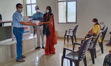 पीडो माड़ा संस्थान ने आंगनवाड़ी सेंटरो के लिए दिए 25 हजार मास्क
