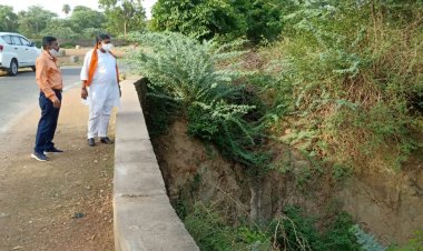 सभापति और उपसभापति ने किया आवक मार्गो का निरीक्षण