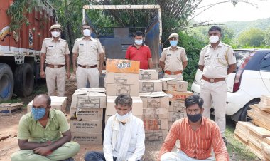 गुजरात के लिए  2.5 लाख रुपये कीमत की तस्करी की जा रही अंग्रेजी शराब के साथ 3 आरोपी तस्करों को बिछीवाड़ा पुलिस ने पकड़ा