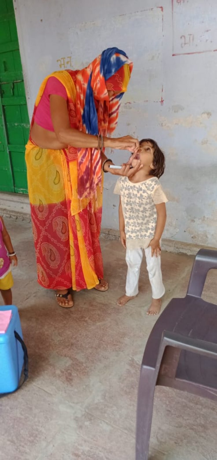 रैणी तहसील की 26 ग्राम पंचायतों में  पल्स पोलियो अभियान आयोजित किया गया