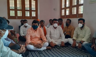 भाजपा प्रदेश महामंत्री चिखली उपखण्ड क्षेत्र के नोलियावाड़ा गाव पहुचे।