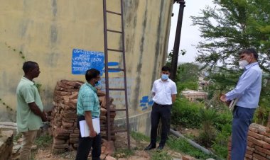 जिला कलक्टर ओला ने खेडा कच्छवासा और पुनाली का किया औचक निरीक्षण