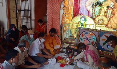 जन जन के आराध्य जगन्नाथ महाराज के मंदिर में कंगन डोरा की रस्म निभाई गई