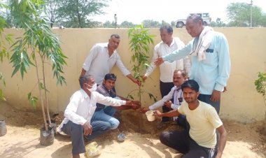 राजीव गांधी सेवा केंद्र पर किया 400 पोधौ का रोपण
