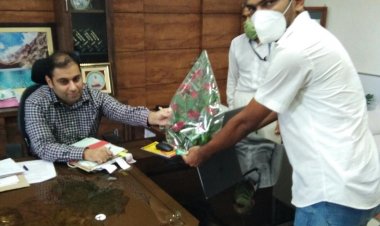 युवा कांग्रेस ने कलेक्टर को  धन्यवाद दिया