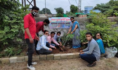 बिलड़ी में स्वच्छता पखवाड़ा कार्यक्रम के तहत किया पौधरोपण