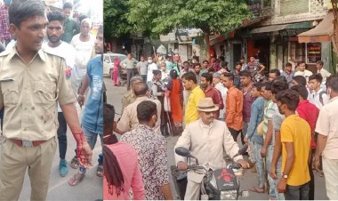 पुलिस की ढीली पडती नकेल का परिणाम, शहर के बीचो बीच बदमाशों ने किया पुलिसकर्मी को घायल