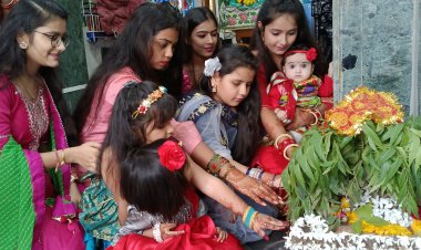 श्रद्धा के साथ मातारानी की पूजा अर्चना कर मनाई श्रावणी तीज