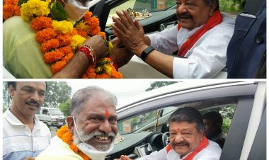 श्रमिक शिक्षा बोर्ड के अध्यक्ष श्री मारु मित्र मण्डल द्वारा कैलाश विजयवर्गीय जी का स्वागत