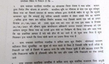 सरपंच सचिव द्वारा शासकीय राशि का गबन करने के संबंध में कलेक्टर से की शिकायत, दिया ज्ञापन