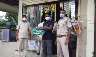 शहर में पॉलीथिन केरी बेग को लेकर कार्यवाही
