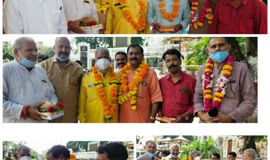 लक्ष्मीनारायण मारु जी गणेश जी का आशीर्वाद लेने खजराना मंदिर पहुचे