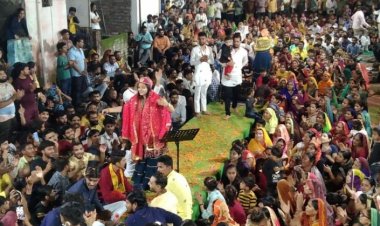 बारिश की बूंदों के बीच बालगढ़ में सजा बाबा खाटू श्याम का दरबार ,कीर्तन में देर रात तक झूमे भक्त