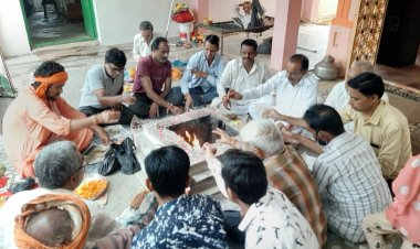 कुँआ बाल्केश्वर महादेव में हवन का आयोजन।