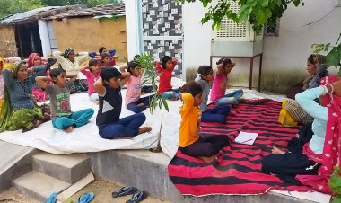 आयुष्मान भारत योजना अन्तर्गत जारी वेलनेस सेंटरों पर योगाभ्यास
