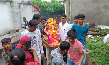 ढोल नगाड़ों के साथ पांडालो में विराजित हुए गणपति बप्पा के साथ शुरू हुआ 10 दिवसीय गणेश उत्सव