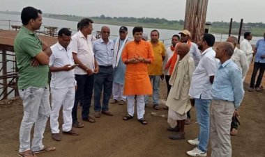 प्रदेश महामन्त्री सुशील कटारा ने बेडुआ मे आनंदपुरी पुल का निरीक्षण किया।