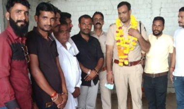 नवागत थाना प्रभारी मलखान सिंह भाटी का किया स्वागत