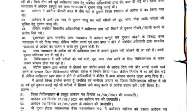 जिला अस्पताल में बंद होटल/दुकान को चालू करने के लिए संभागायुक्त को सौंपा आवेदन