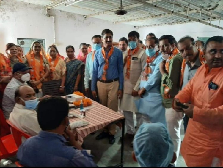 भारतीय जनता पार्टी द्वारा निशुल्क स्वास्थ्य शिविर का आयोजन वार्ड क्रमांक 15 अमोना में