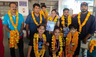 डांस स्पोट्र्स इंटरनेशनल के लिए चयनित मप्र टीम का किया स्वागत