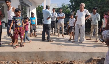 कुँआ ग्राम पंचायत के न्यू कॉलोनी कुआं में अतिक्रमण पर चला पीला पंजा।