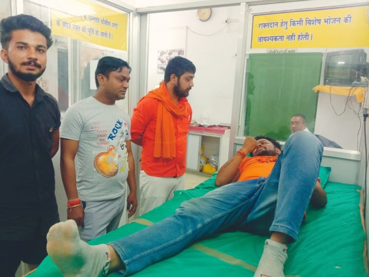 शिवसेना सक्रिय सदस्य राहुल द्विवेदी ने रक्तदान कर युवती की बचाई जान