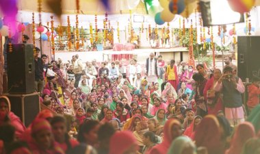 भागवत कथा के छठवें दिन हुआ श्रीकृष्ण और रुक्मणी विवाह, भक्तों ने जमकर लगाये ठुमके।