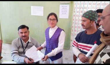 ग्राम पंचायत पांदा जागीर, गुराडिया गुर्जर से युवा महिला बबीता चौहान ने दर्ज कराया नामांकन