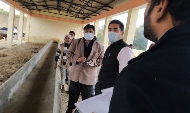 जिलाधिकारी व मुख्य विकास अधिकारी ने गोवंश आश्रय स्थल केवटली का किया औचक निरीक्षण।