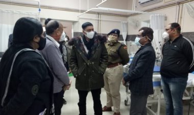 पुलिस महानिदेशक अमृत कलश ने राजीव गांधी राजकीय सामान्य चिकित्सालय का निरीक्षण किया