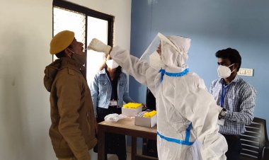 पुलिस अधीक्षक कार्यालय के कार्मिको की हुई कोरोना जांच
