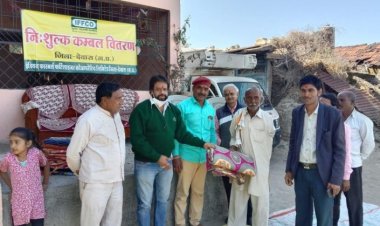 कड़ाके की ठंड से बचाने के लिए बांटे कंबल