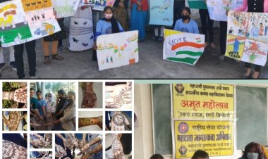 राष्ट्रीय मतदाता दिवस पर हुआ विविध प्रतियोगिताओं का आयोजन, छात्राओं ने लिया बढ़-चढक़र हिस्सा