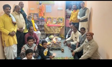 ब्राह्मण समाज ने बसंत पंचमी पर किया सरस्वती पूजन