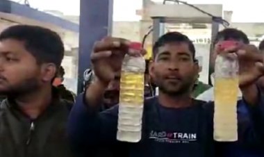 पेट्रोल में पानी की मिलावट का आरोप