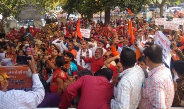 भामसं ने एक दिवसीय धरना प्रदर्शन व रैली निकालकर मुख्यमंत्री के नाम सौंपा ज्ञापन