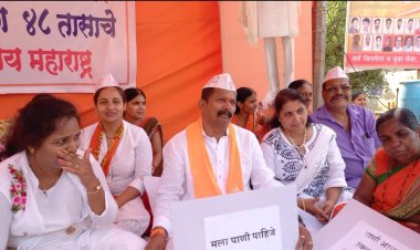 पानी की समस्या से निजात पाने का लिए शिवसेना पदाधिकारों का ४८ घंटे का भूख हरताल जारी