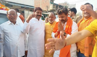 राज्य मंत्री स्वतंत्र प्रभार दयाशंकर मिश्र का वाराणसी प्रथम आगमन