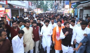 भाजयुमो ने शहर में निकली विधानसभा की आभार रैली