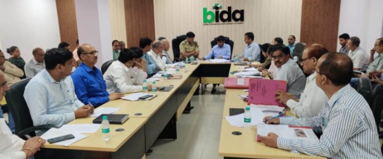 बीडा भिवाड़ी के सभागार में औद्योगिक क्षेत्र भिवाडी से संबंधित बैठक आयोजित हुई