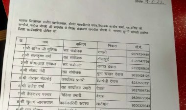 भाजपा झुग्गी झोपड़ी प्रकोष्ठ की जिला कार्यकारिणी गठित