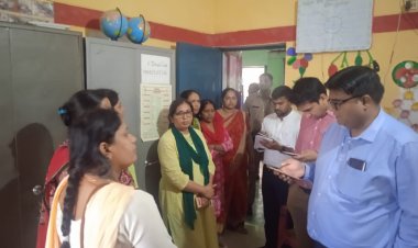 डीएम व सीडीओ द्वारा कस्तूरबा गाँधी आवासीय बालिका विद्यालय कूरेभार का किया गया निरीक्षण।