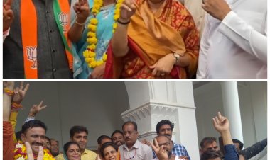 भाजपा की महापौर प्रत्याशी गीता दुर्गेश अग्रवाल और पार्षद प्रत्याशियों को मिला शहरवासियों का आशीर्वाद