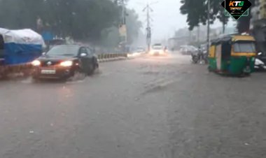 देवास सवा घंटे की मूसलधार से उज्जैन राेड जाम, निचली बस्तियाें में घुसा पानी